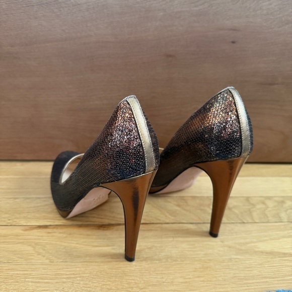 Cole Haan Copper/Gold Sequin Pumps/Heels. Size 8.5. Nike Air - Picture 4 of 6